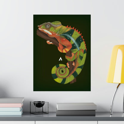 Chameleon Art illustration Poster