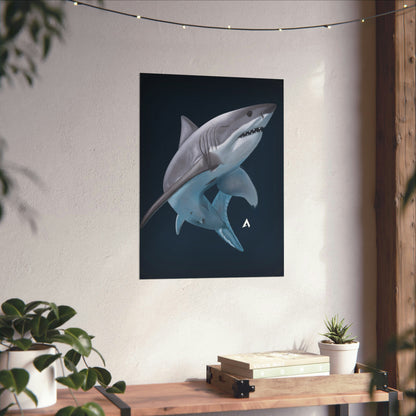 Shark Art illustration Poster