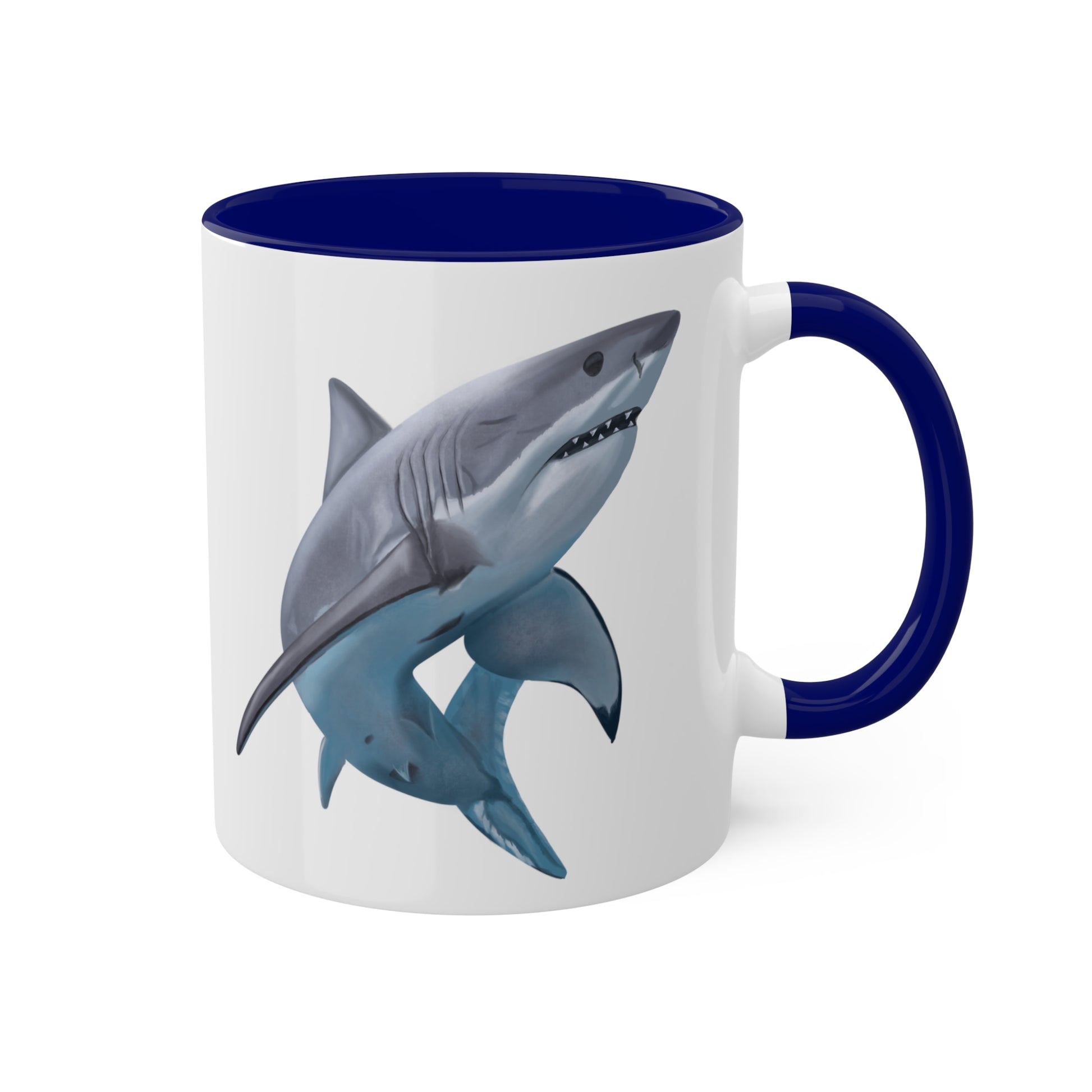 Shark digital art illustration cup mug