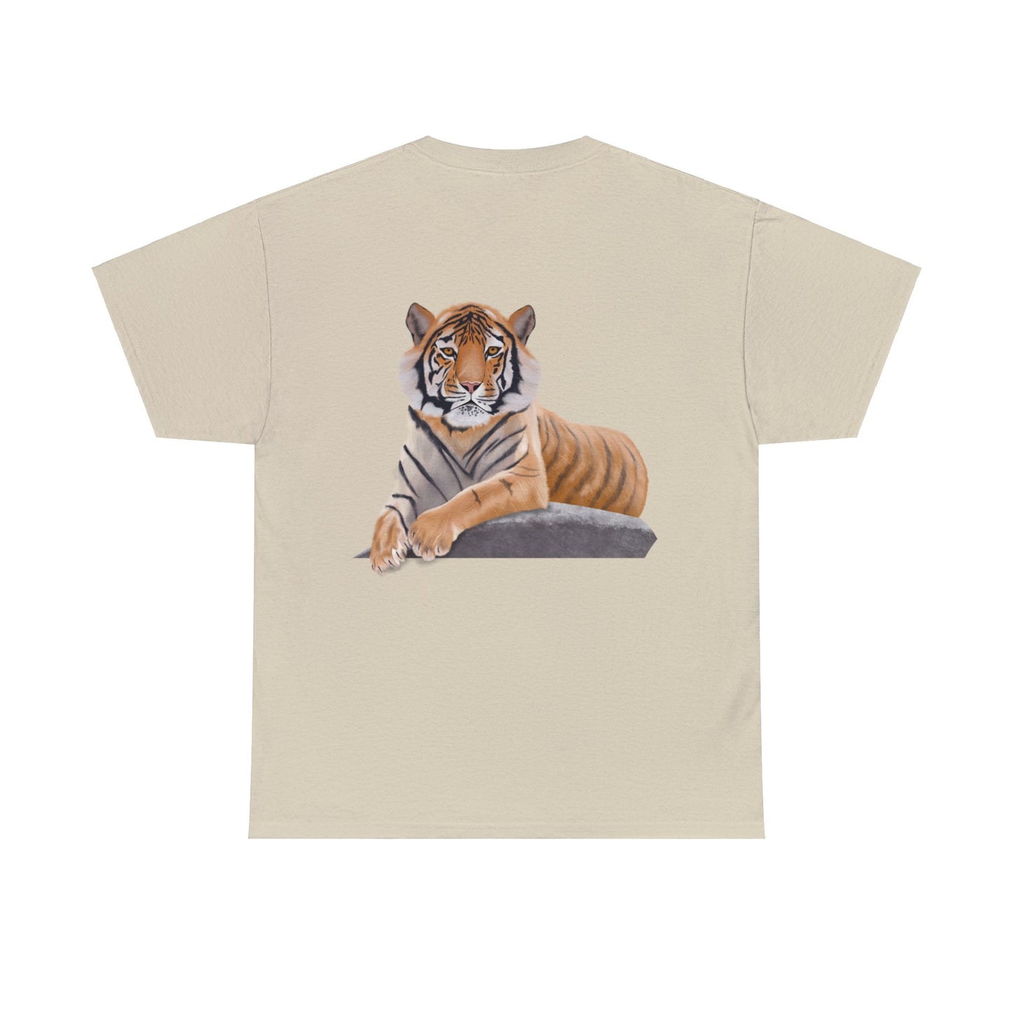 Tiger art digital illustration t-shirt back